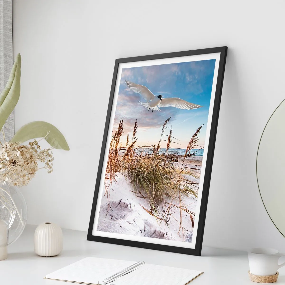 Poster in een zwarte lijst - Wind uit zee - 61x91 cm