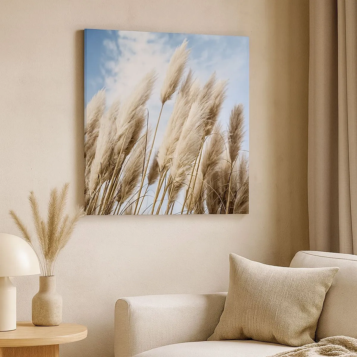 Schilderen op canvas - Zonnige en winderige streling - 30x30 cm