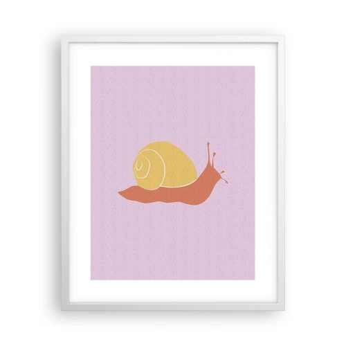 Poster in een witte lijst - Er is geen haast - 40x50 cm