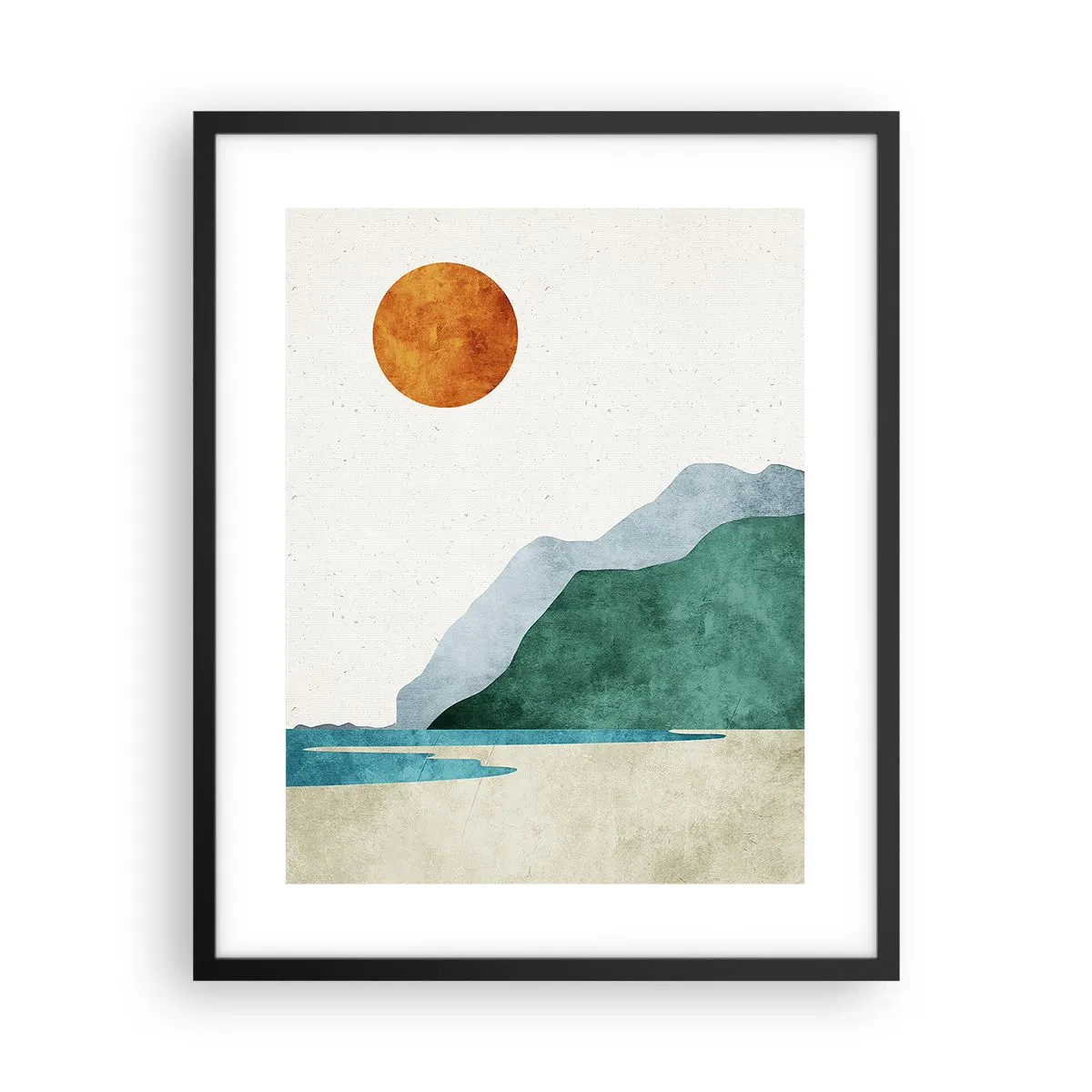 Poster in een zwarte lijst - Landschap zoals het hoort te zijn - 40x50 cm