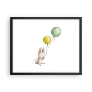 Poster in een zwarte lijst - Ik ga ook vliegen! - 50x40 cm