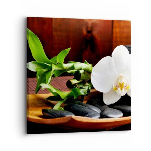 Schilderen op canvas - Geef je over aan de aanraking van de natuur - 30x30 cm