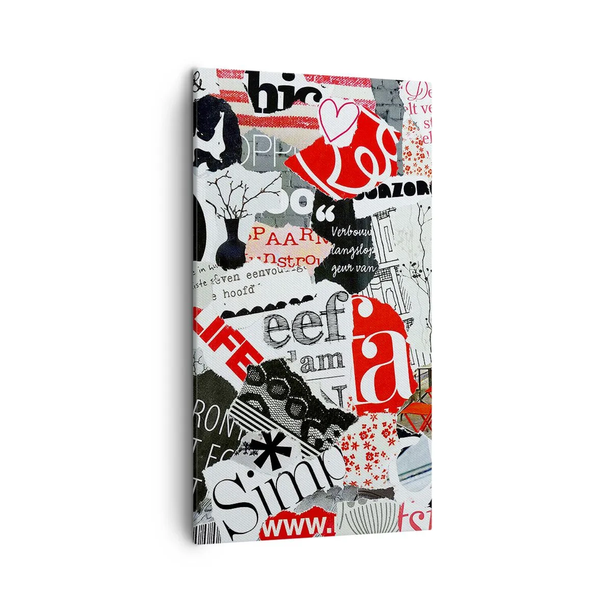 Schilderen op canvas - Hipster-collage - 45x80 cm
