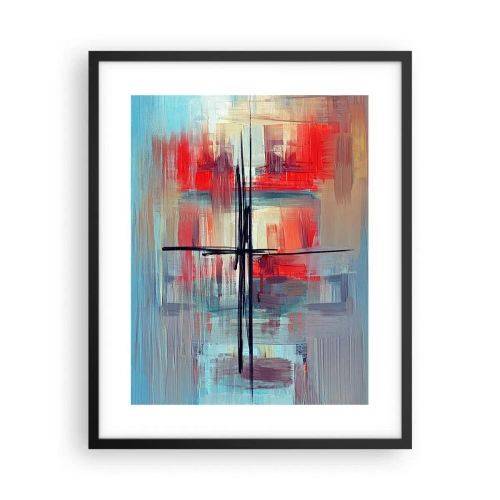 Poster in een zwarte lijst - Een landschap in een onbekende dimensie - 40x50 cm