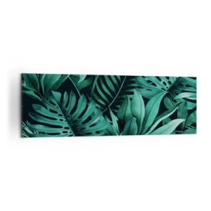 Schilderen op canvas - De diepte van tropisch groen - 160x50 cm