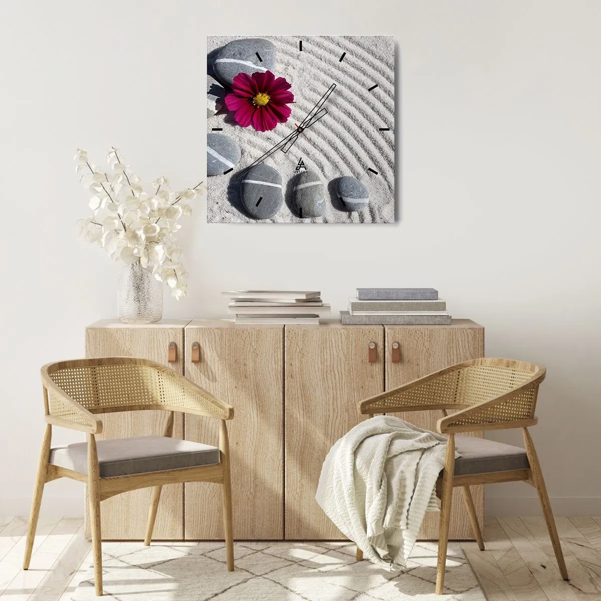 Wandklok - Klok - Energie en rust van de magische cirkel van de natuur - 40x40 cm