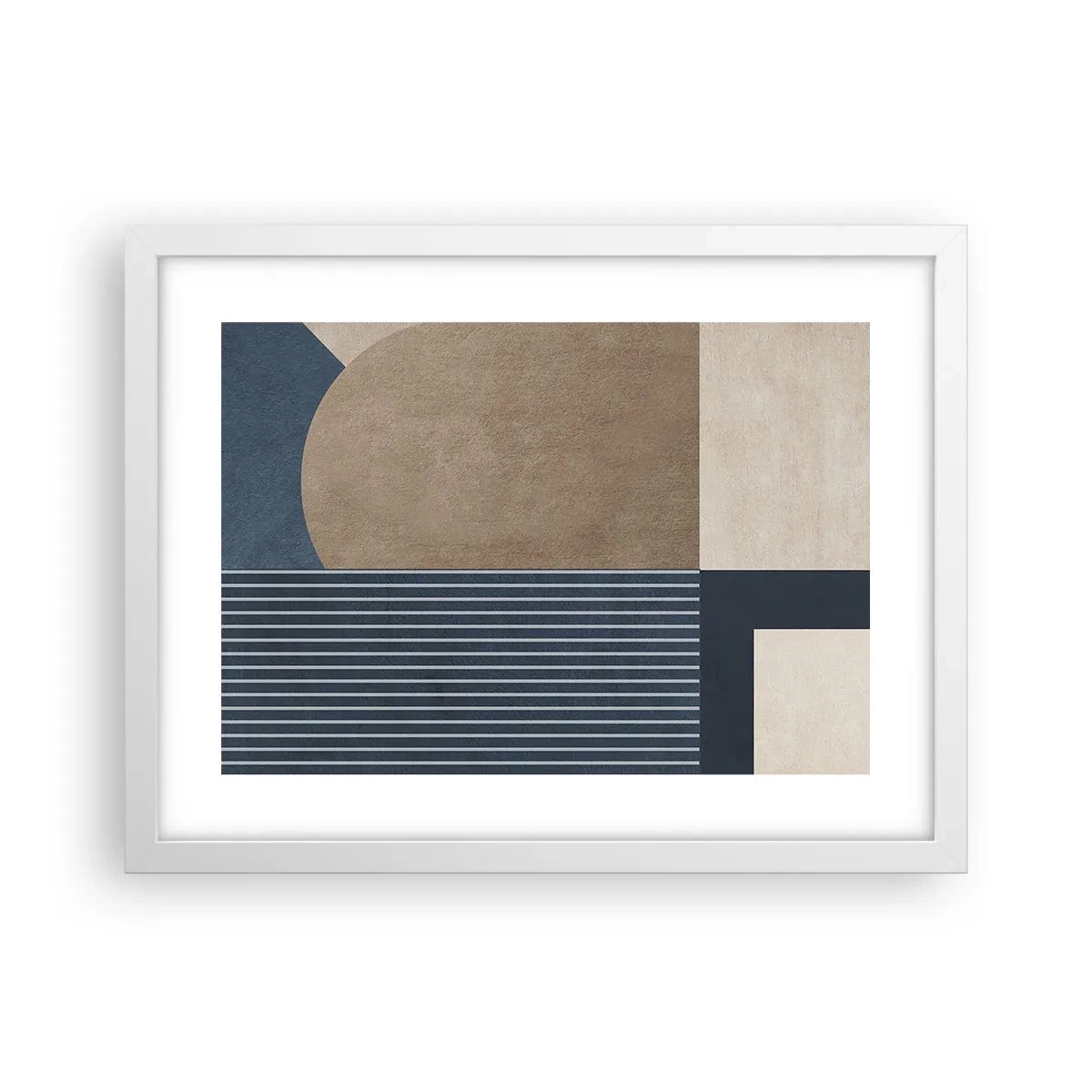 Poster in een witte lijst - Een compositie van eenvoud en rondheid - 40x30 cm