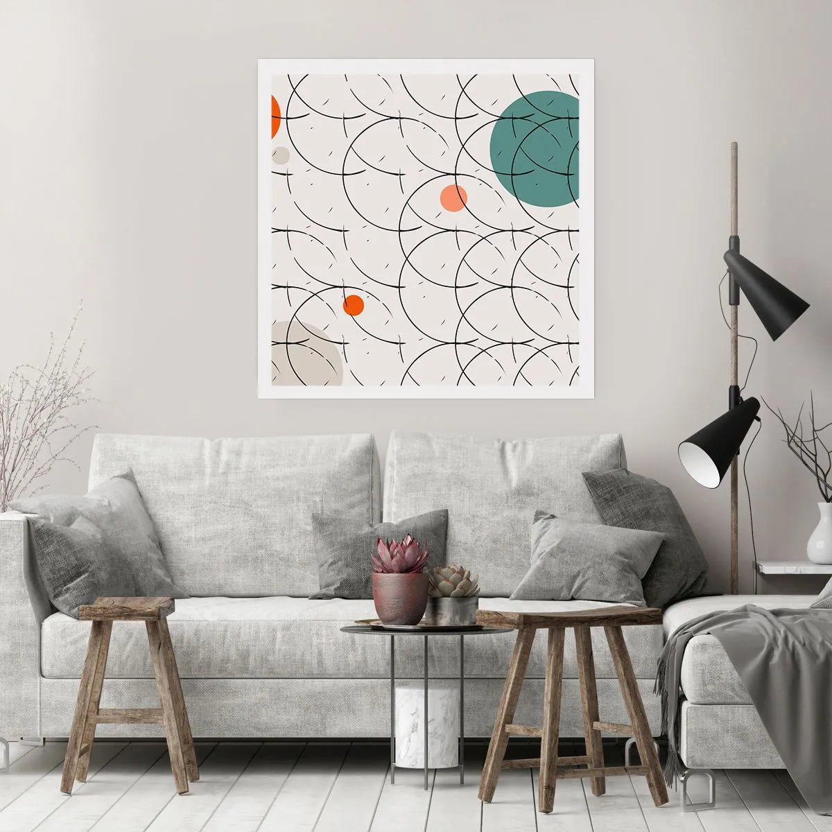 Poster - In de pop-art-sfeer - 50x50 cm