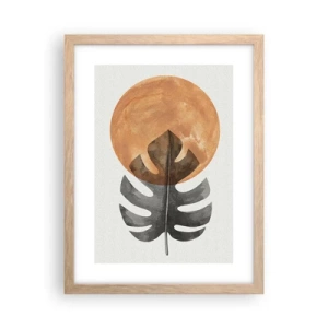 Een poster in een licht eiken lijst - Altijd de zon - 30x40 cm