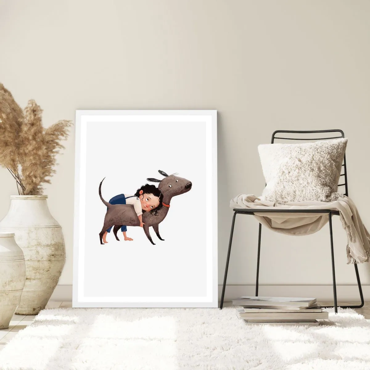 Poster in een witte lijst - Beste vrienden - 70x100 cm