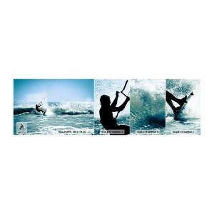 Fotobehang Staaltje Standard Eco - Laat je meeslepen - Sport, Kitesurfen, Zee - 100x30 cm