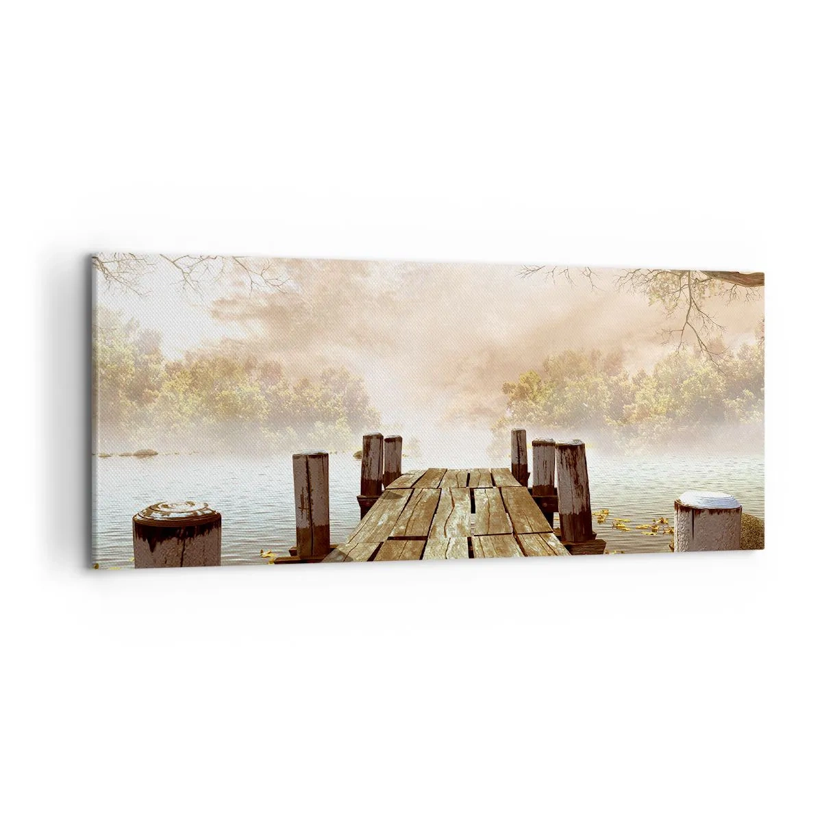 Schilderen op canvas - Het milde verdriet van de herfst - 100x40 cm