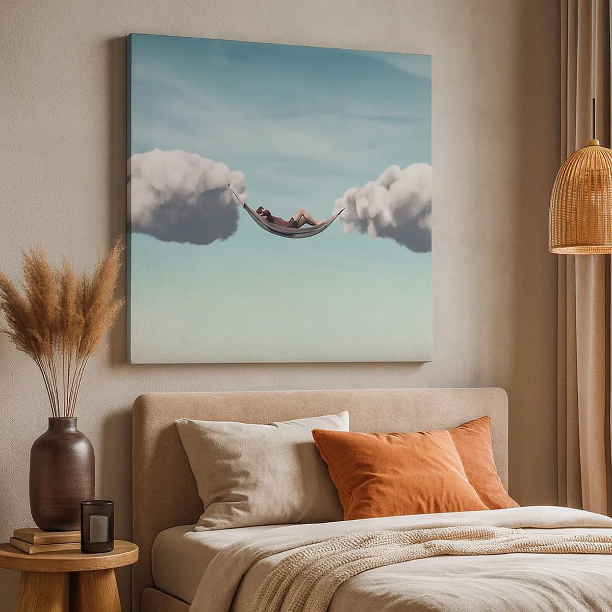 Schilderen op canvas - Het geluk van het moment - 30x30 cm