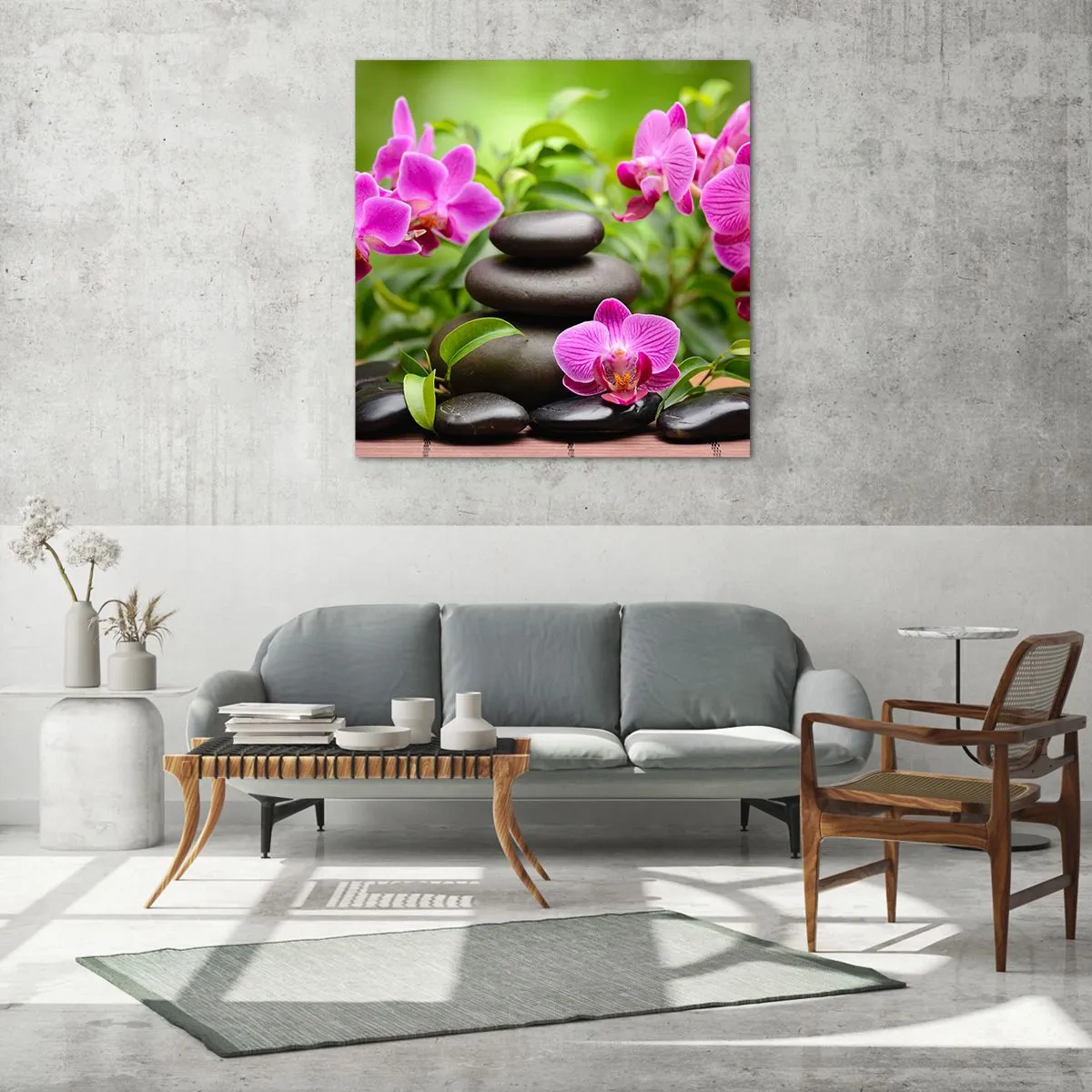 Schilderen op glas - De piramide van vrede - 70x70 cm