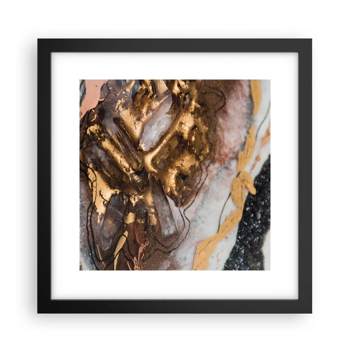 Poster in een zwarte lijst - Het element aarde - 30x30 cm