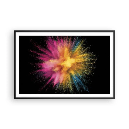 Poster in een zwarte lijst - De geboorte van kleuren - 91x61 cm