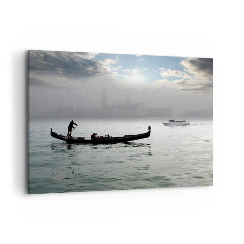 Schilderen op canvas - Een fantastische stad van water en mist - 100x70 cm