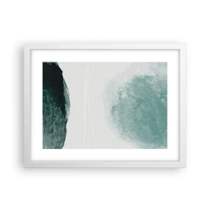 Poster in een witte lijst - Ontmoeting met de mist - 40x30 cm
