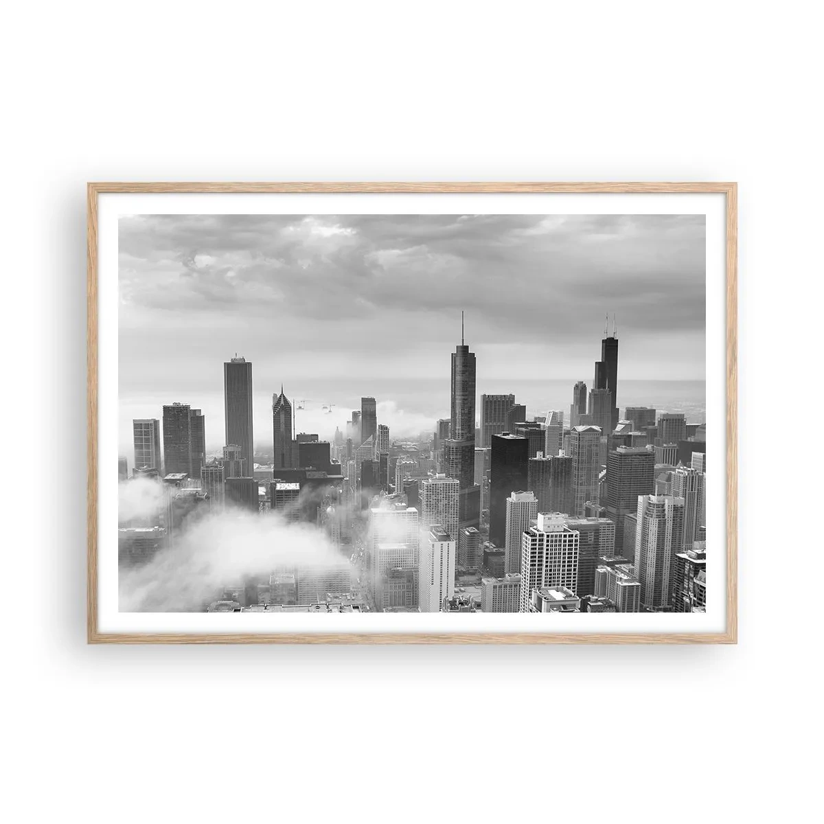 Een poster in een licht eiken lijst - Amerikaans landschap - 100x70 cm