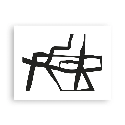 Poster - Zwart-wit ontwerp - 40x30 cm