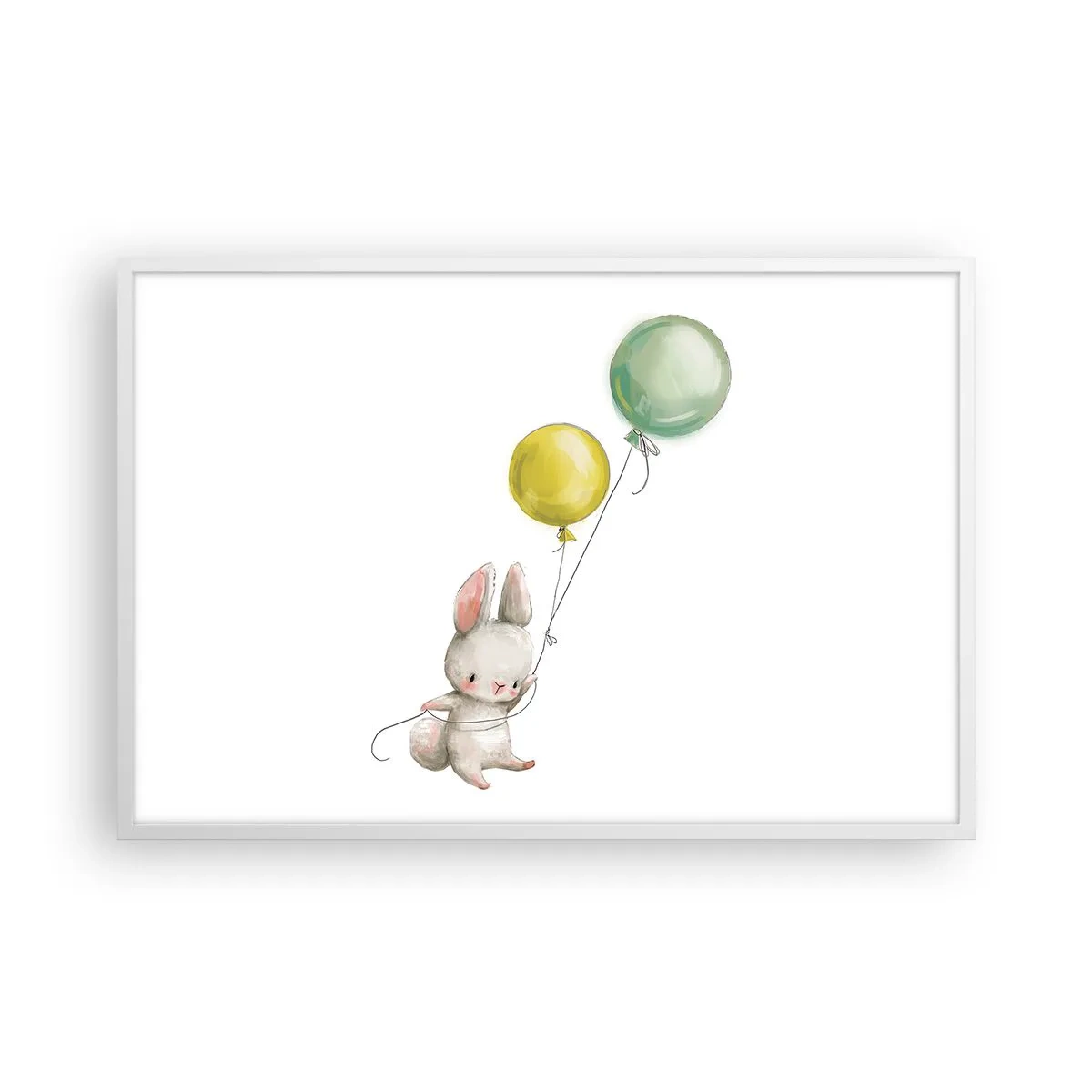 Poster in een witte lijst - Ik ga ook vliegen! - 91x61 cm