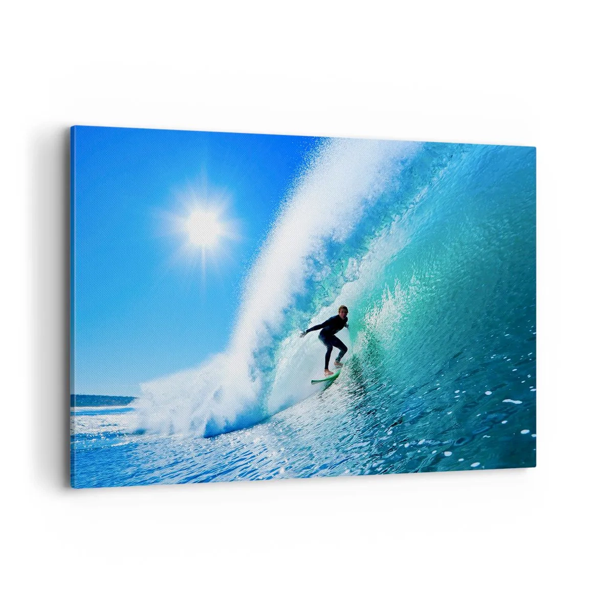 Schilderen op canvas - Door het grote blauw - 120x80 cm