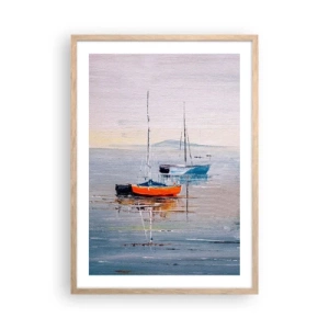 Een poster in een licht eiken lijst - Een welverdiende rust - 50x70 cm