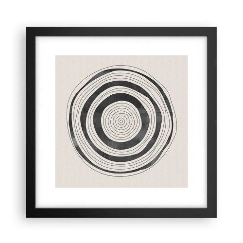 Poster in een zwarte lijst - Wat belangrijk is, is wat er tussenin zit - 30x30 cm