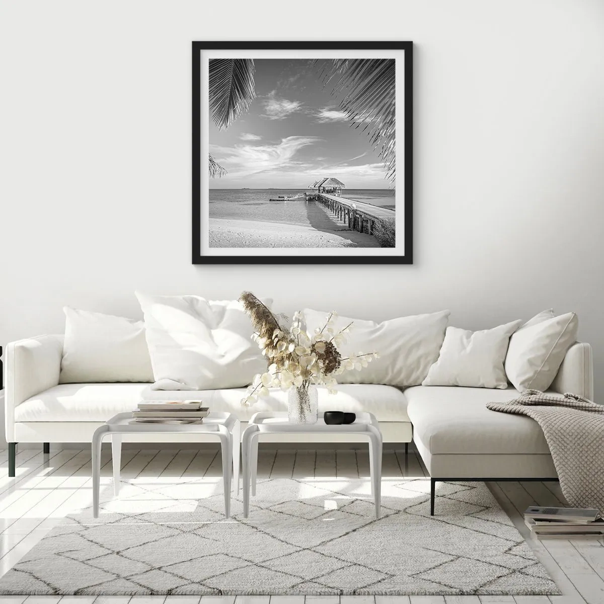 Poster in een zwarte lijst - Herinnering of droom? - 30x30 cm
