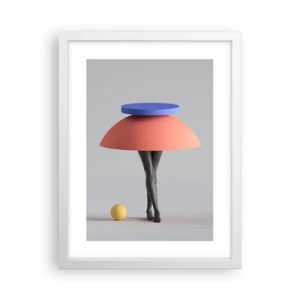 Poster in een witte lijst - Surrealistische compositie - 30x40 cm
