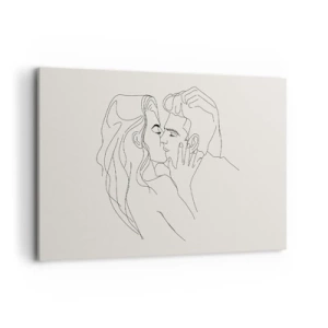 Schilderen op canvas - Verstrikt in gevoel - 120x80 cm