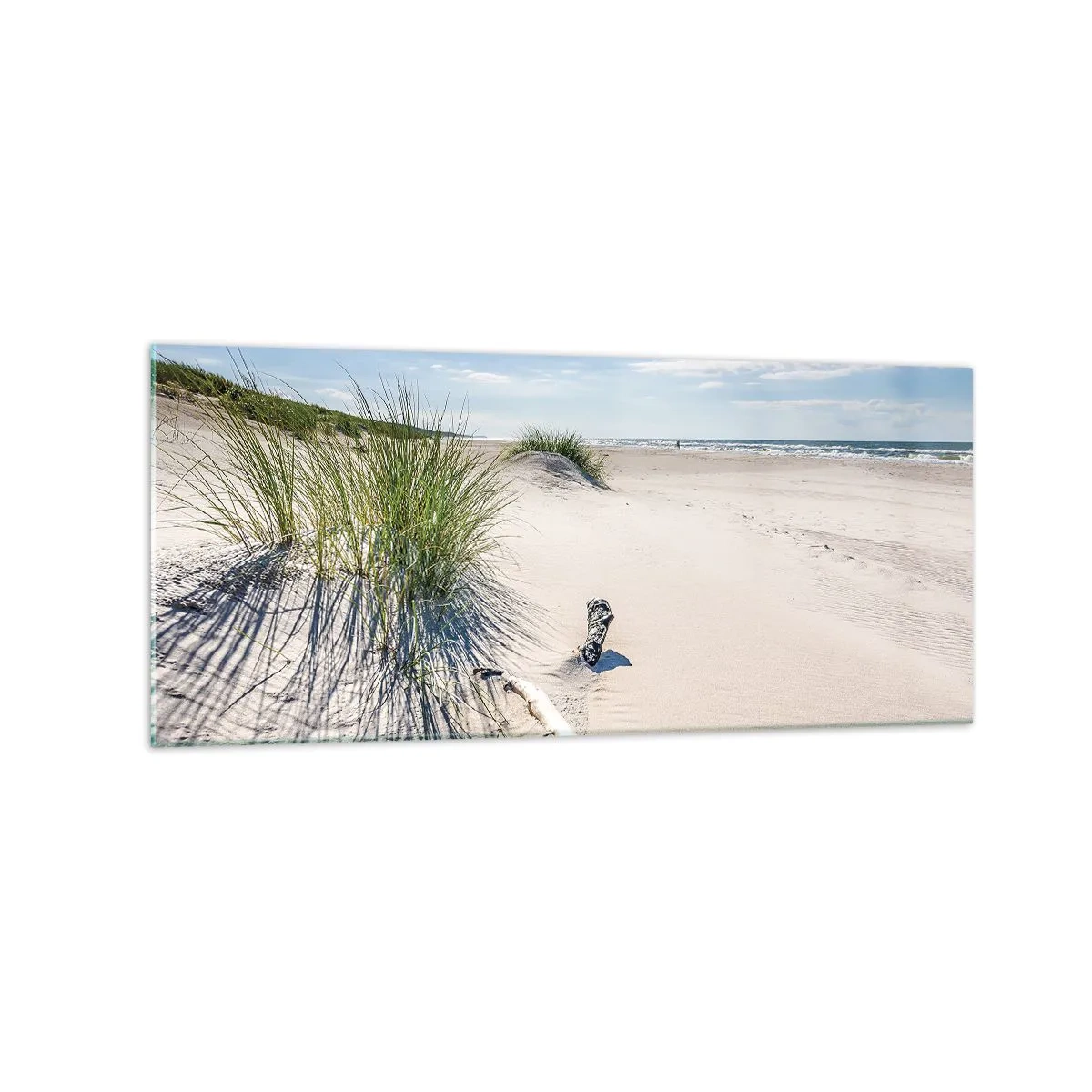 Schilderen op glas - De mooiste zandstrand? Oostzee-strand - 120x50 cm