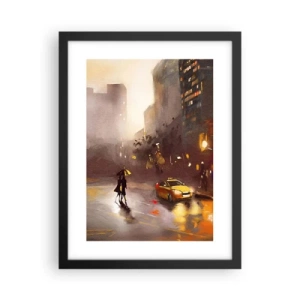 Poster in een zwarte lijst - In de lichten van New York - 30x40 cm