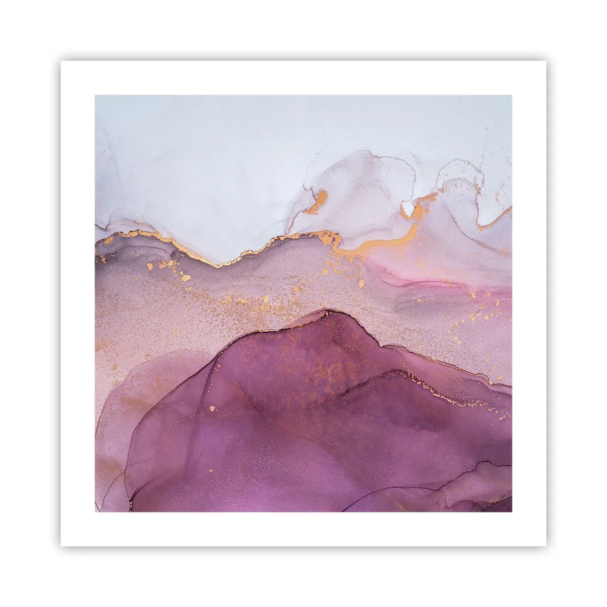 Poster - Lila en paarse golven - 50x50 cm