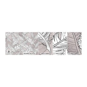 Fotobehang Staaltje Standard Eco - Een verenwerveling - Abstractie, Vogelveer, Grafisch - 100x30 cm