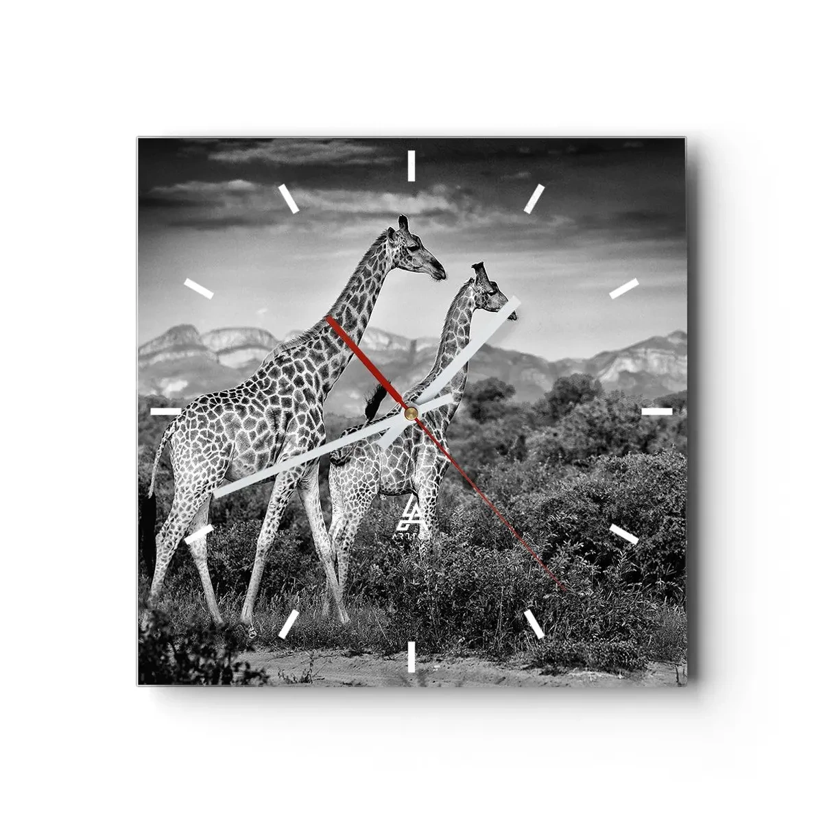 Wandklok - Klok - Hoge sferen in Afrika - 30x30 cm