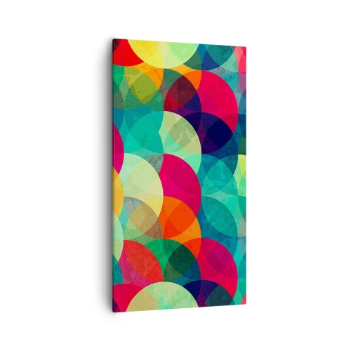 Schilderen op canvas - Beklimming naar de regenboog - 55x100 cm