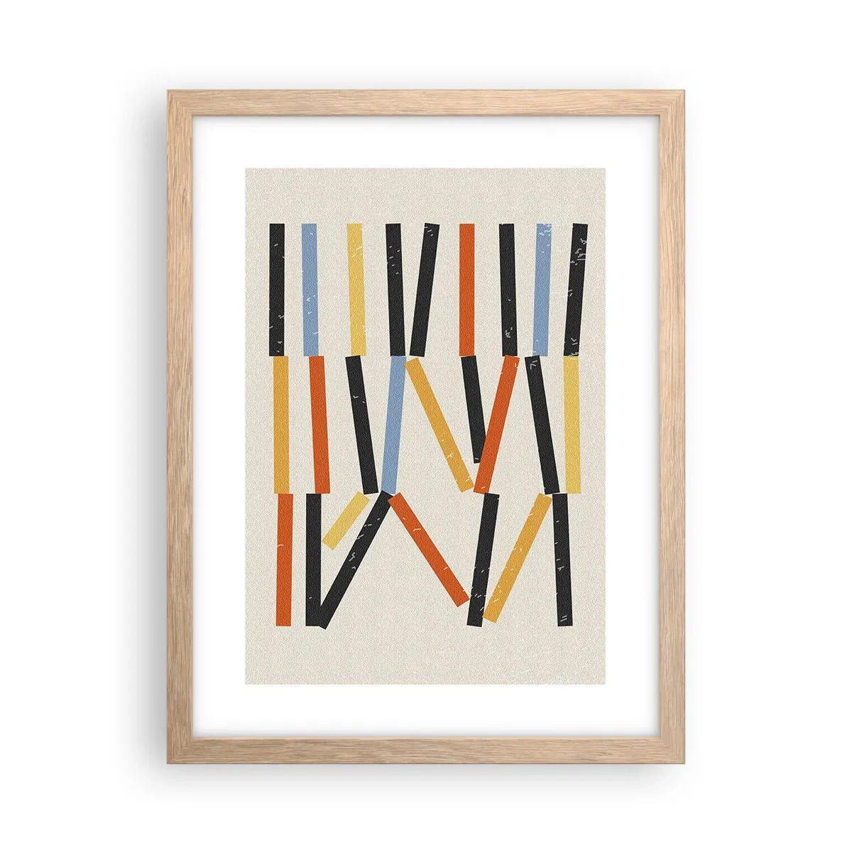 Een poster in een licht eiken lijst - Compositie op goed niveau - 30x40 cm