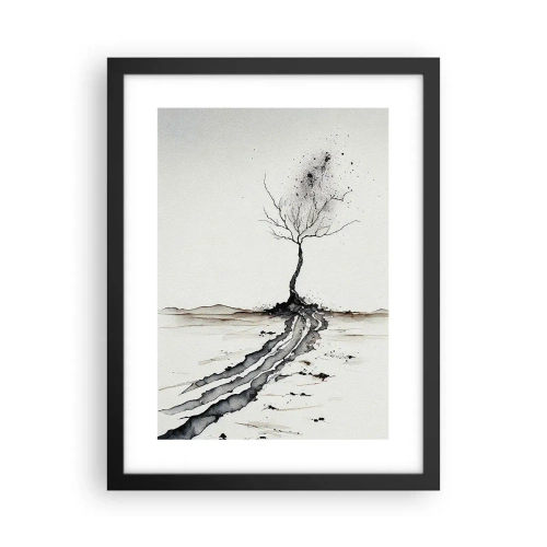 Poster in een zwarte lijst - Winterse melancholie - 30x40 cm