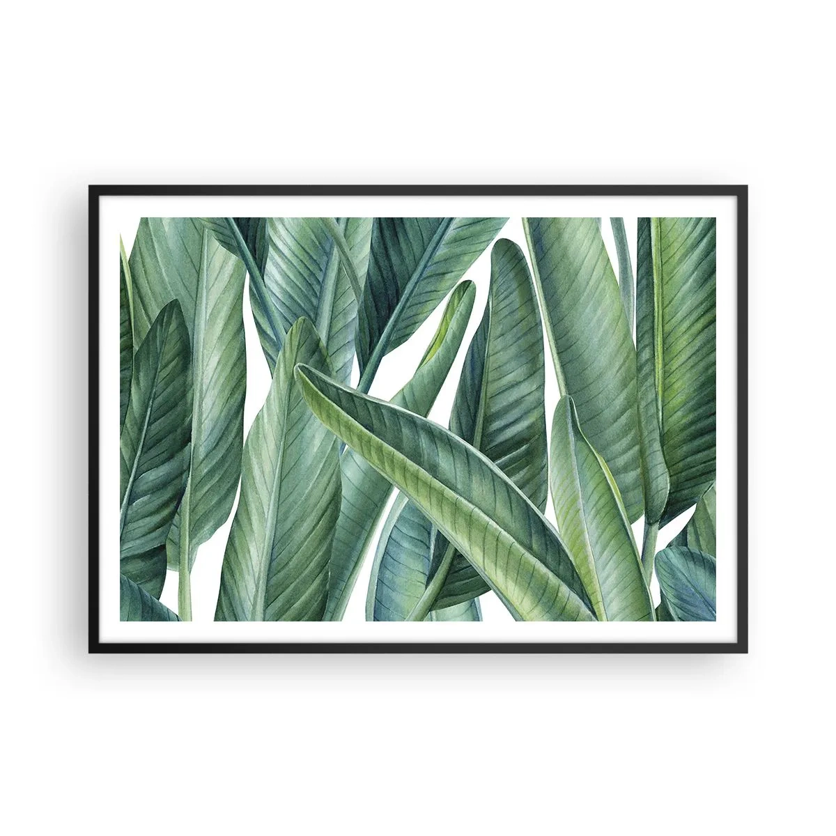 Poster in een zwarte lijst - Groen zelf - 100x70 cm