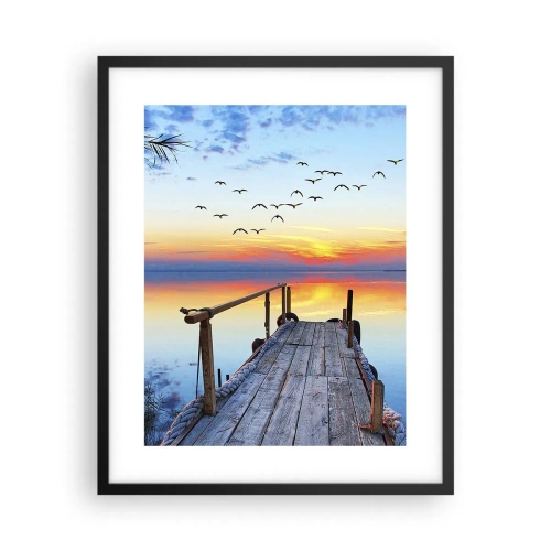 Poster in een zwarte lijst - Het is tijd om terug te gaan... - 40x50 cm