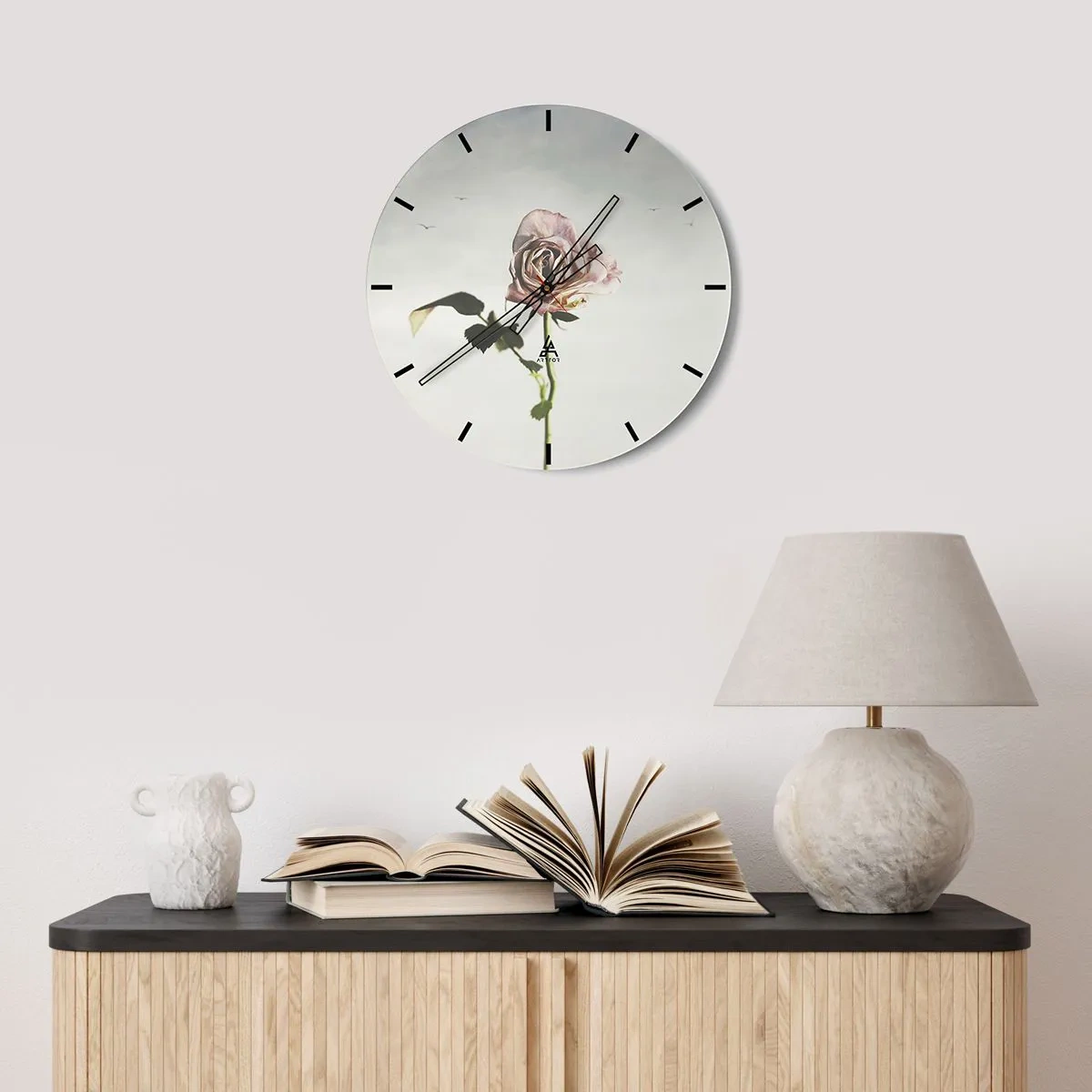 Wandklok - Klok - Begroeting van de lente - 40x40 cm