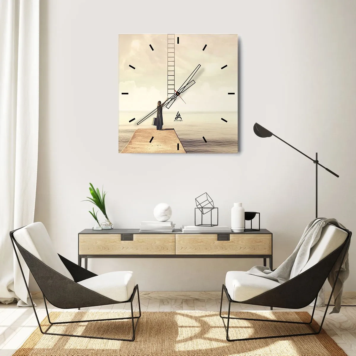 Wandklok - Klok - Een magische reis - 30x30 cm