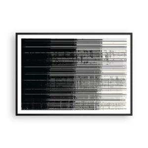 Poster in een zwarte lijst - Golven en vibraties - 100x70 cm