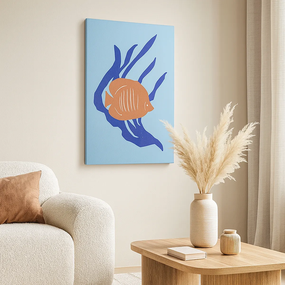 Schilderen op canvas - Bewoonster van koraalwateren - 50x70 cm