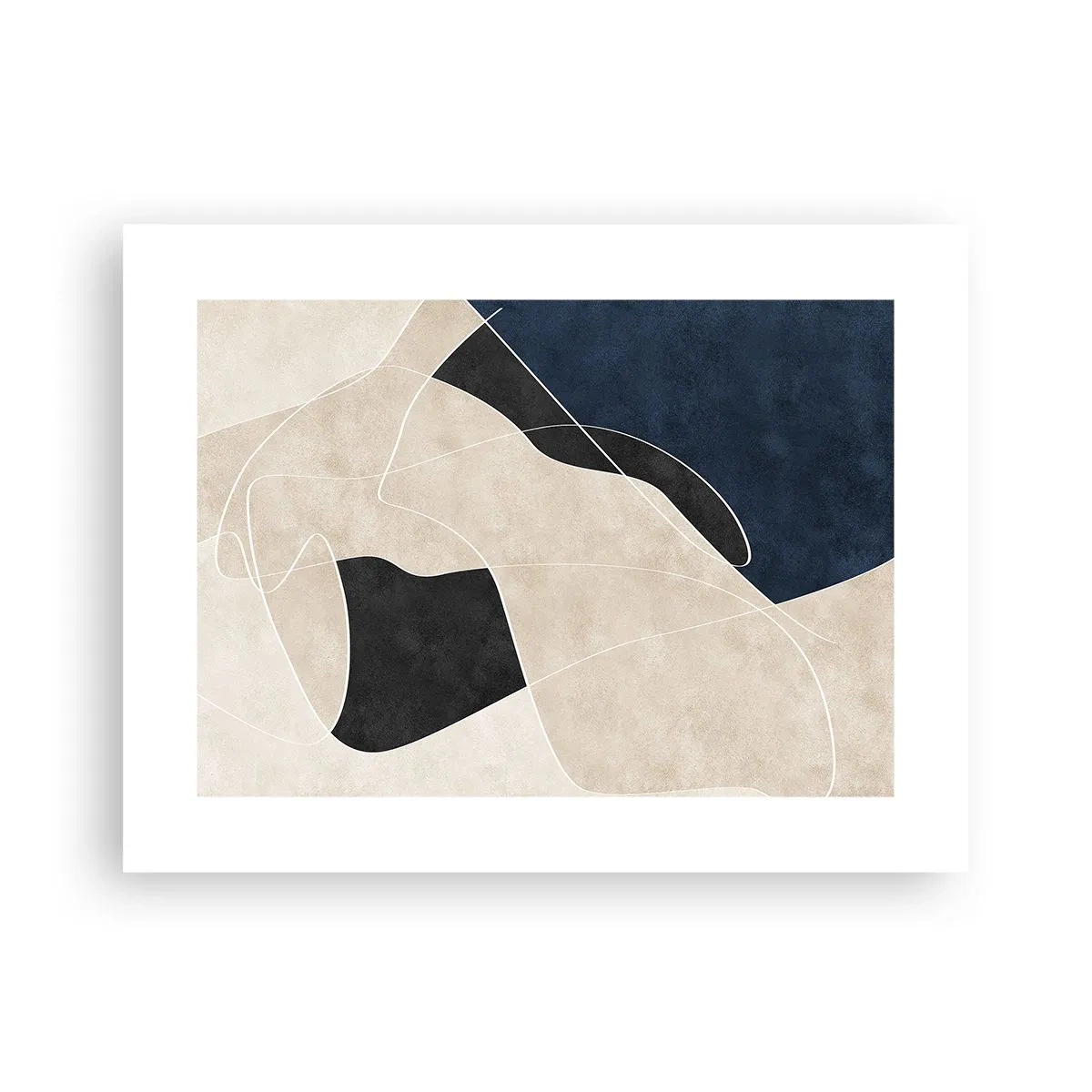 Poster - Abstracte compositie – kleurcontrast - 40x30 cm