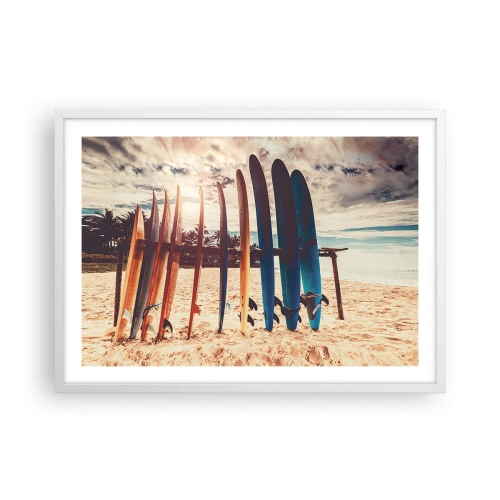 Poster in een witte lijst - Weltrusten, zie je morgen - 70x50 cm