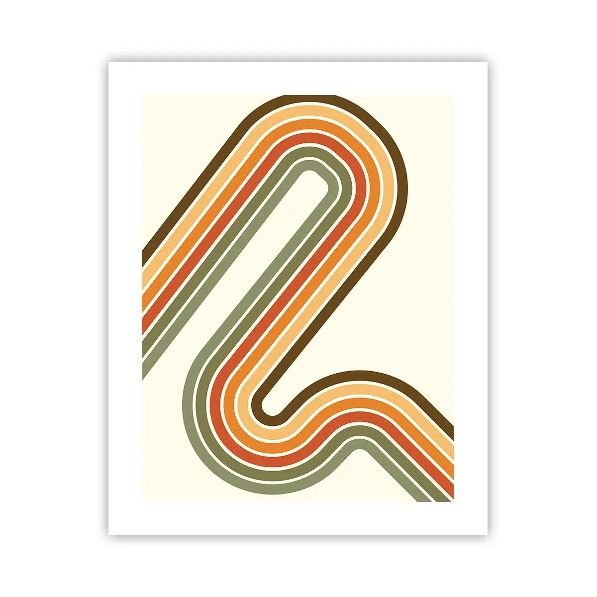 Poster - Zigzag naar het doel - 40x50 cm