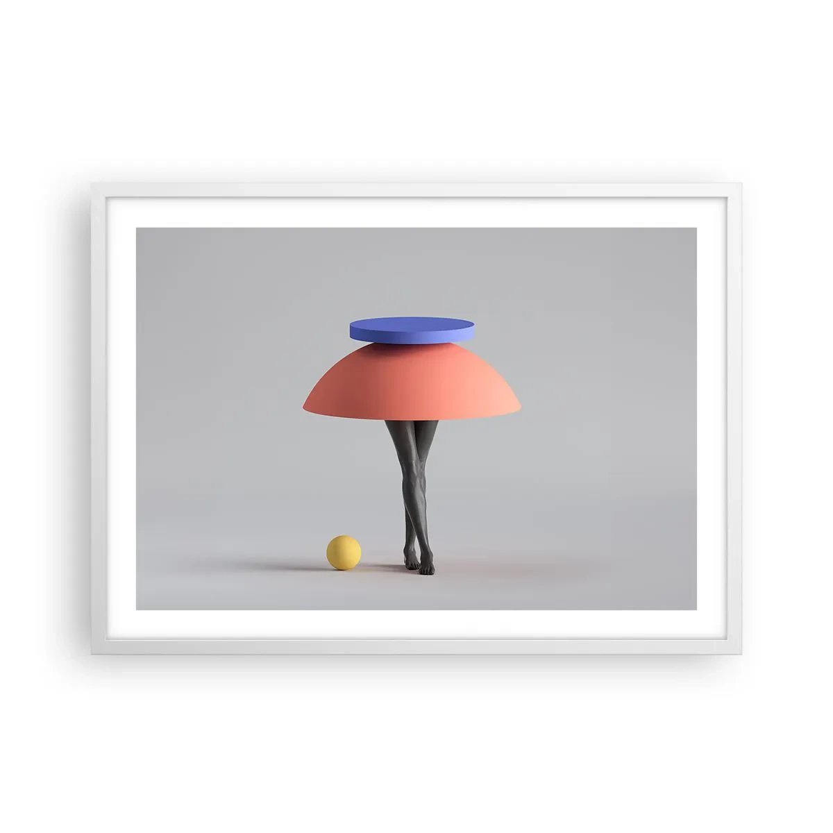 Poster in een witte lijst - Surrealistische compositie - 70x50 cm