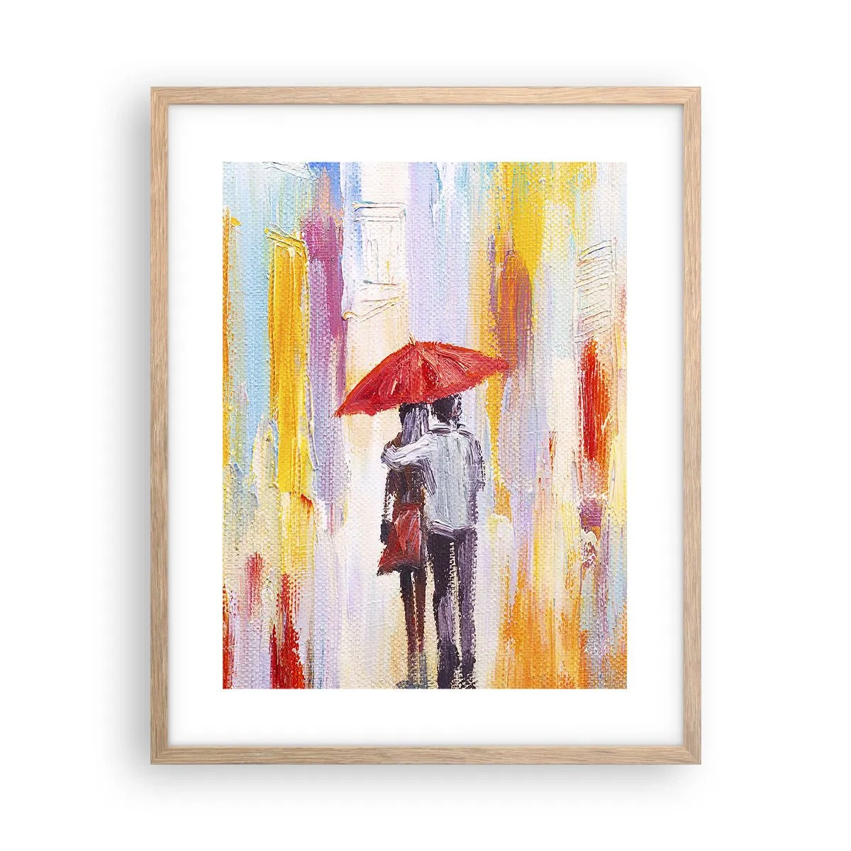 Een poster in een licht eiken lijst - Laat het maar regenen - 40x50 cm